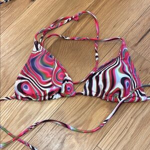 Colorful Swirl Bikini Top